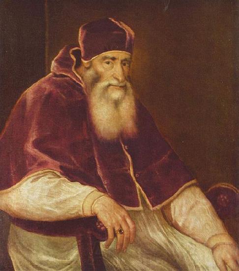 TIZIANO Vecellio Portrat des Papst Paul III. Farnese Spain oil painting art